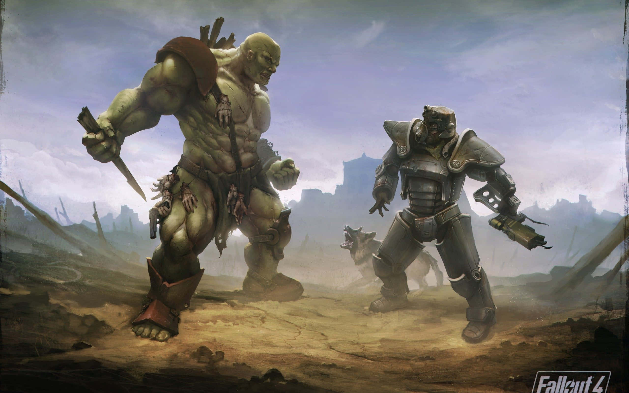 Fallout 4, computer, green ghoul, 2K Desktop Wallpaper