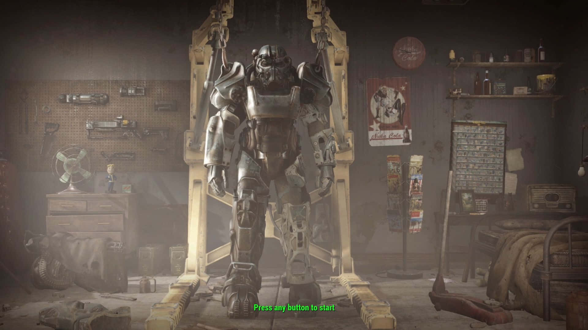 Fallout 4, power armor, dusty, Full HD Desktop Wallpaper