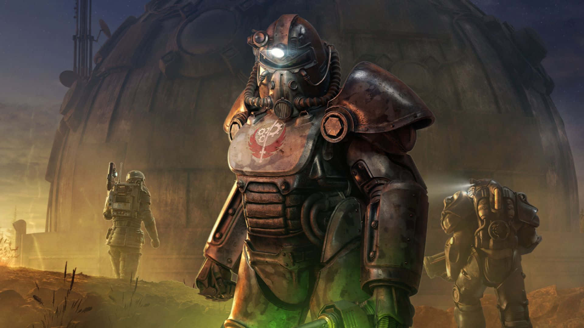 Fallout 4, Power Armor, wasteland warrior, Full HD Desktop Wallpaper