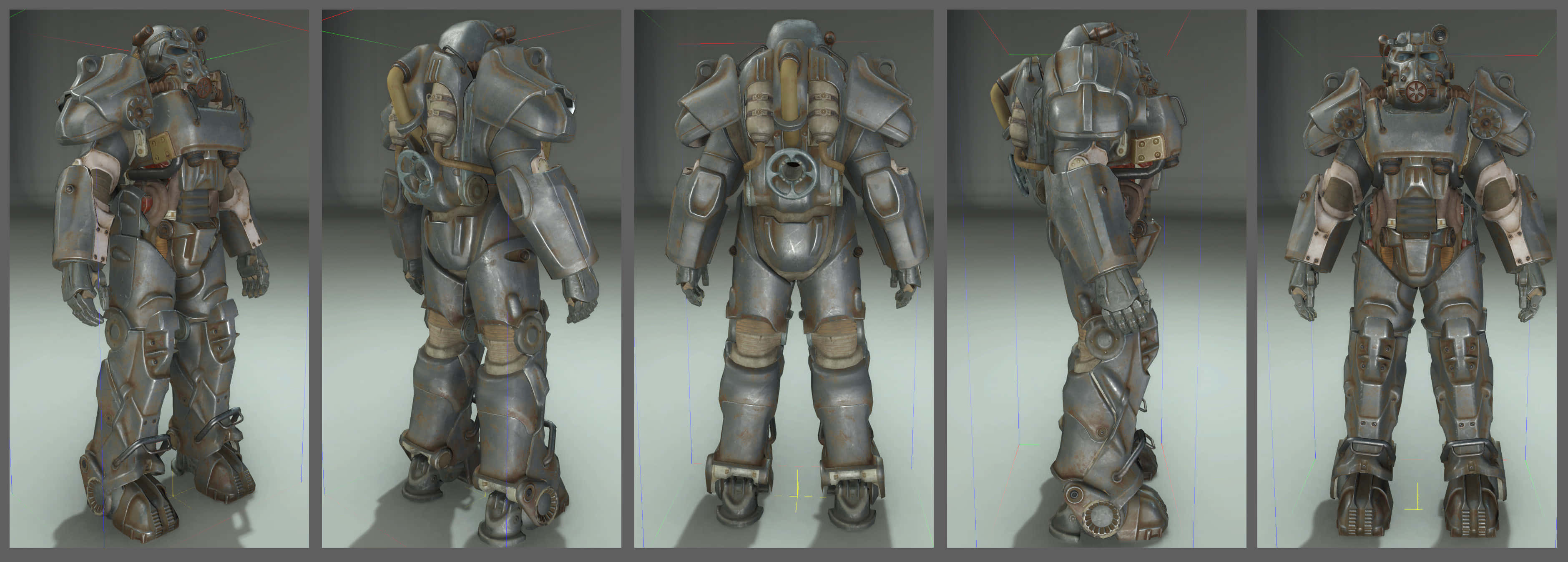Fallout 4 Power Armor, Warrior, studio setting, 2K Desktop Wallpaper