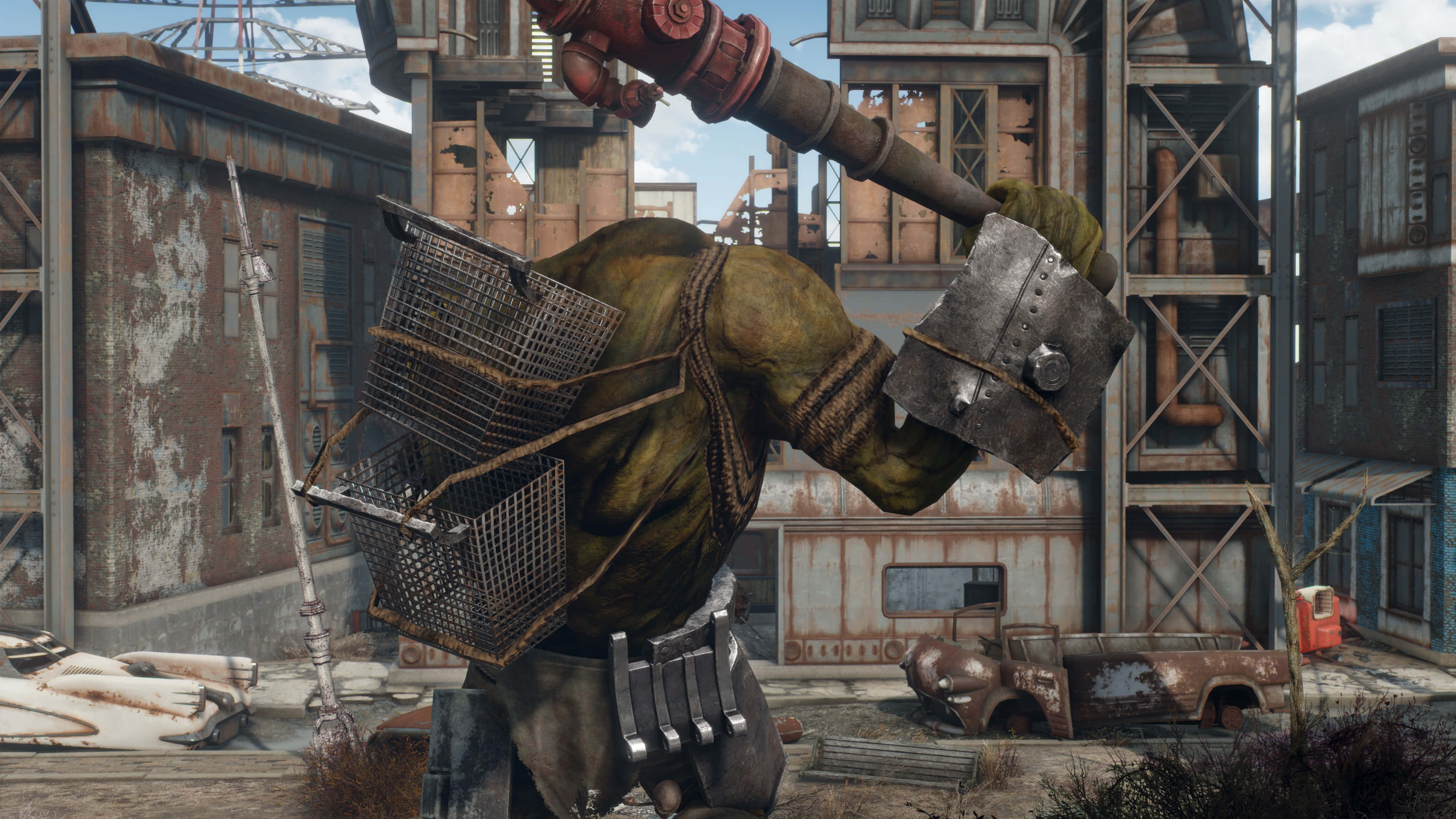 Fallout 4, The Capital Wasteland, green-skinned mutant, 4K Desktop Wallpaper