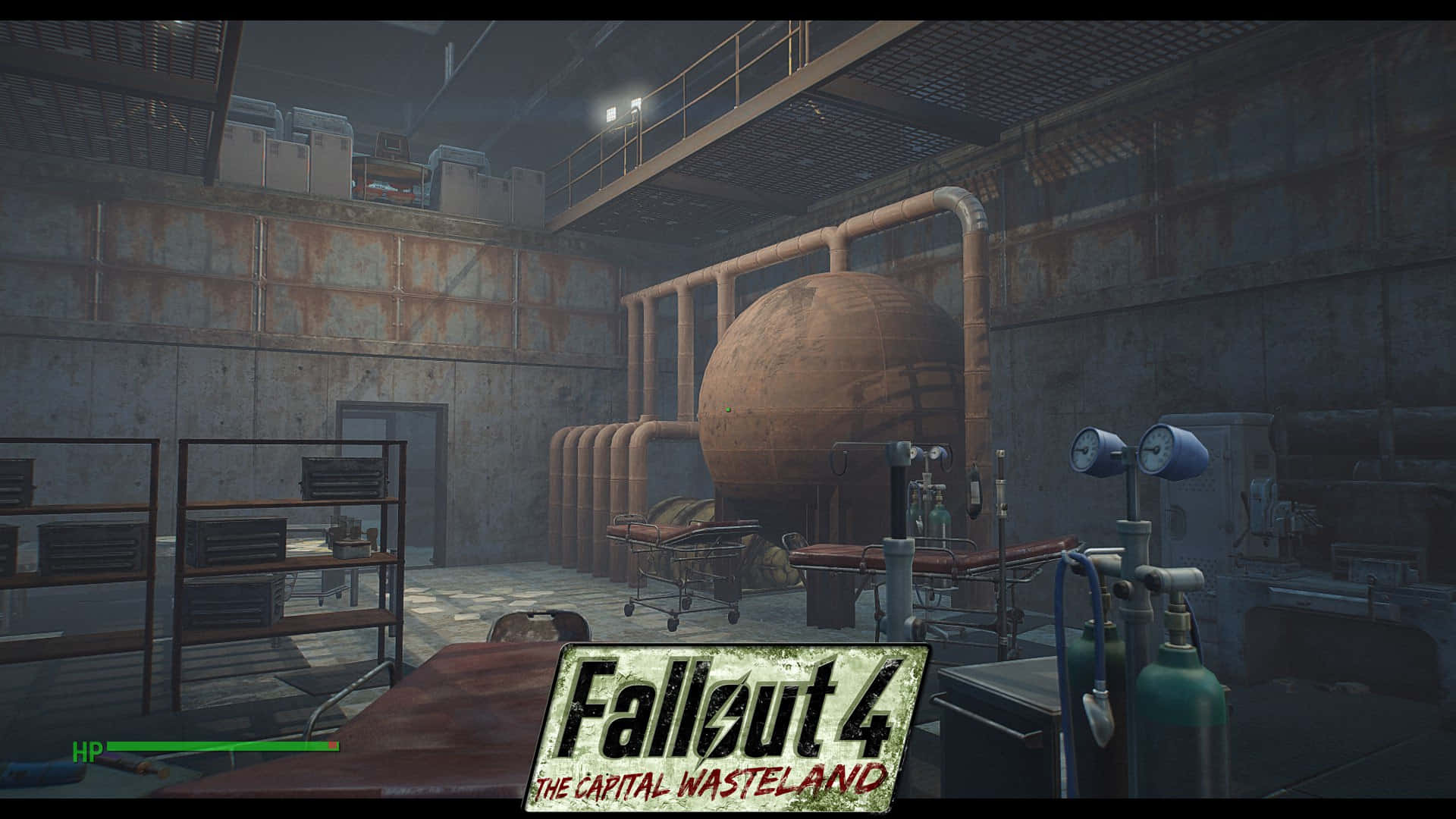 Fallout 4, The Capital Wasteland, rusty industrial room, Full HD Desktop Wallpaper