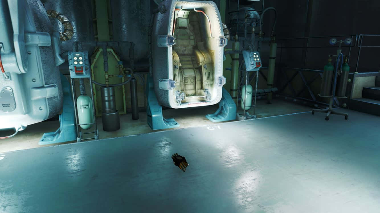 Vault 111, dark object, sterile floor, HD Desktop Wallpaper