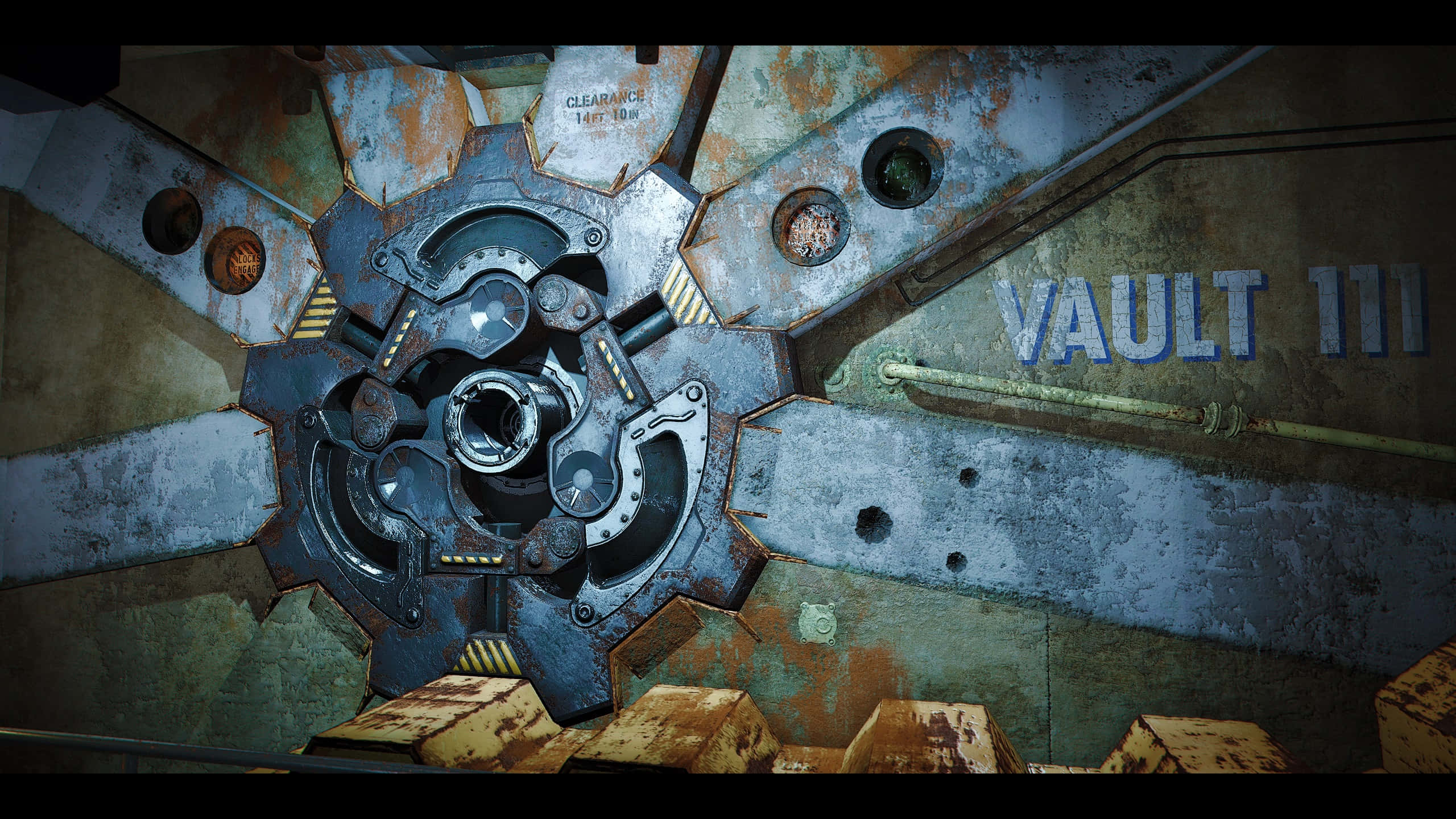 Fallout 4 Vault, VAULT 111, rusted vault door, 2K Desktop Wallpaper