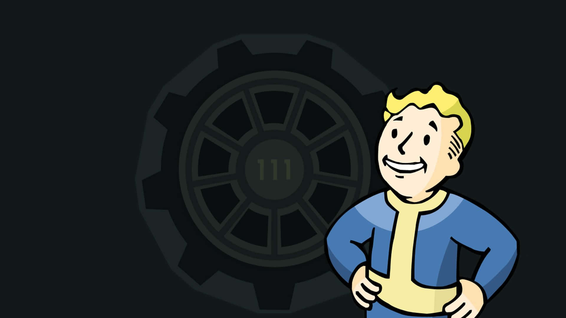 Fallout 4 Vault, Vault Boy, blue jumpsuit, Full HD Desktop Wallpaper