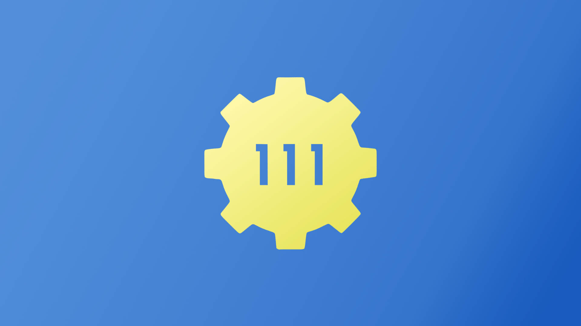 Fallout 4, Vault 111, yellow gear icon, Full HD Desktop Wallpaper