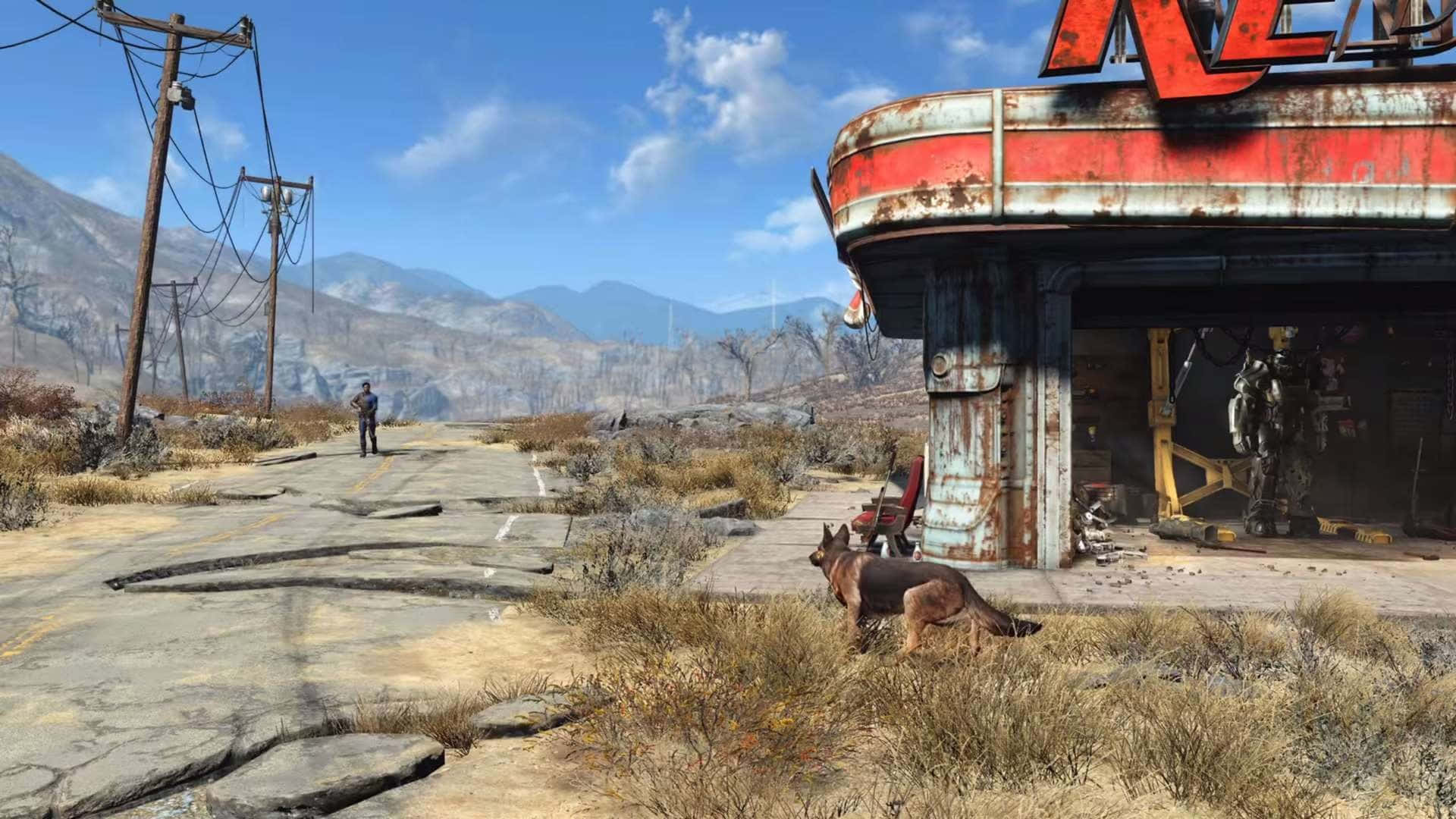Fallout 4, wasteland, cracked road, Full HD Desktop Wallpaper