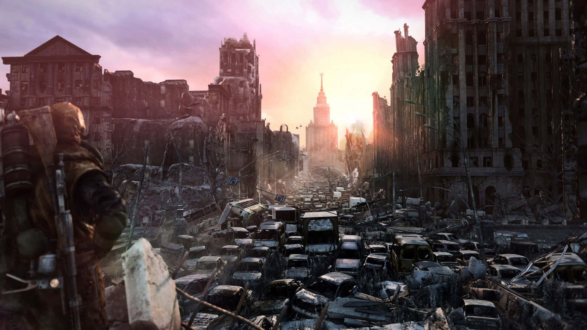 Fallout 4, Wasteland, ruined city street, Full HD Desktop Wallpaper