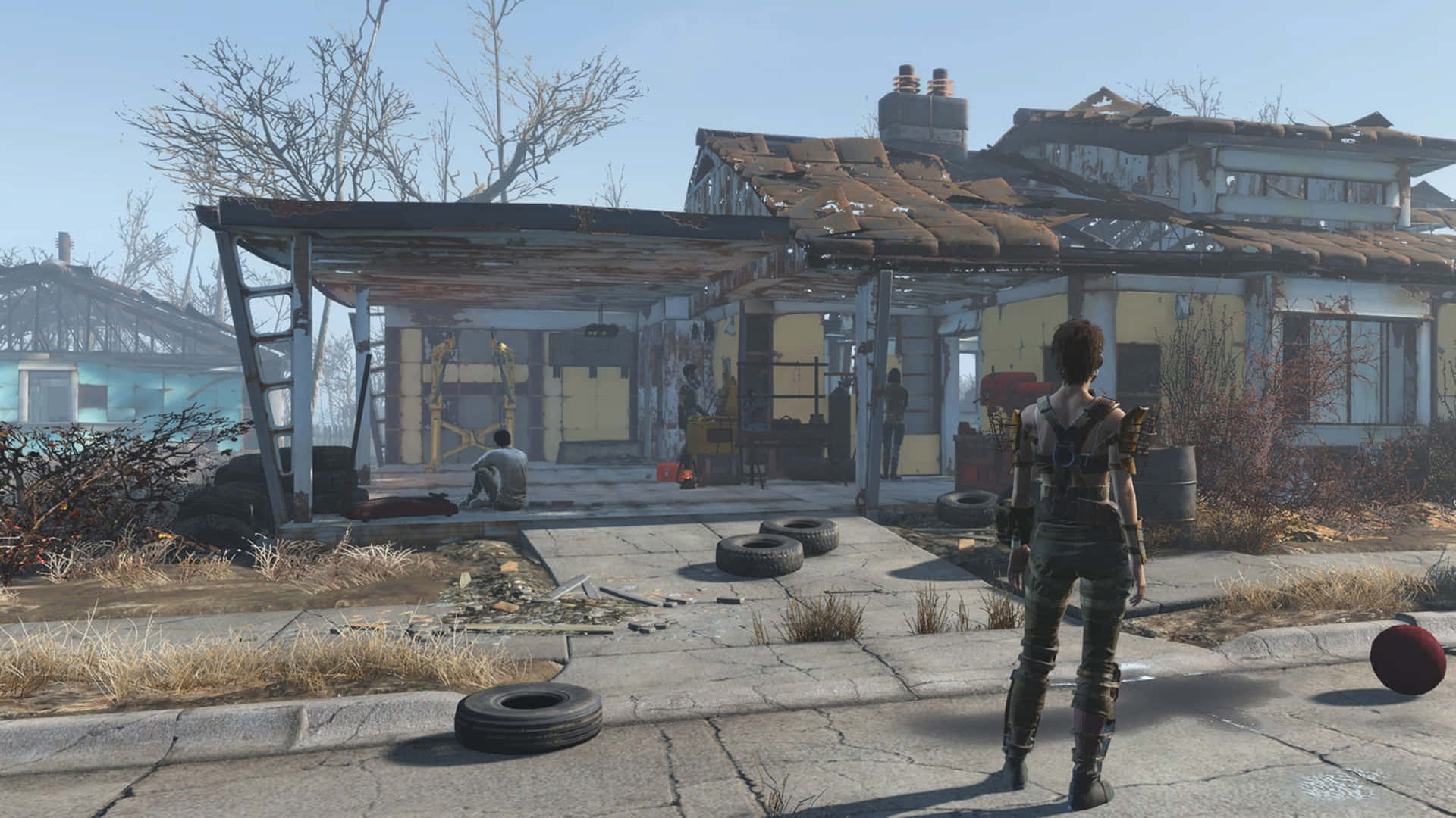 Fallout 4, Wasteland, post-apocalyptic gear, Full HD Desktop Wallpaper