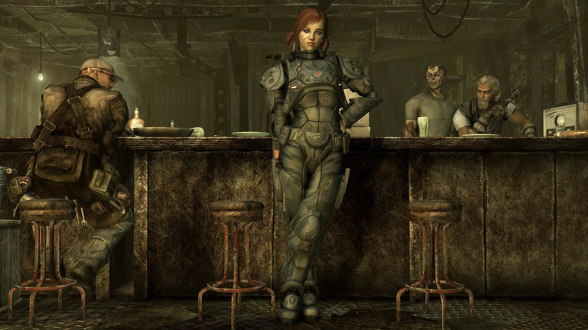 Fallout 4, female soldier, futuristic armor, Full HD Desktop Wallpaper