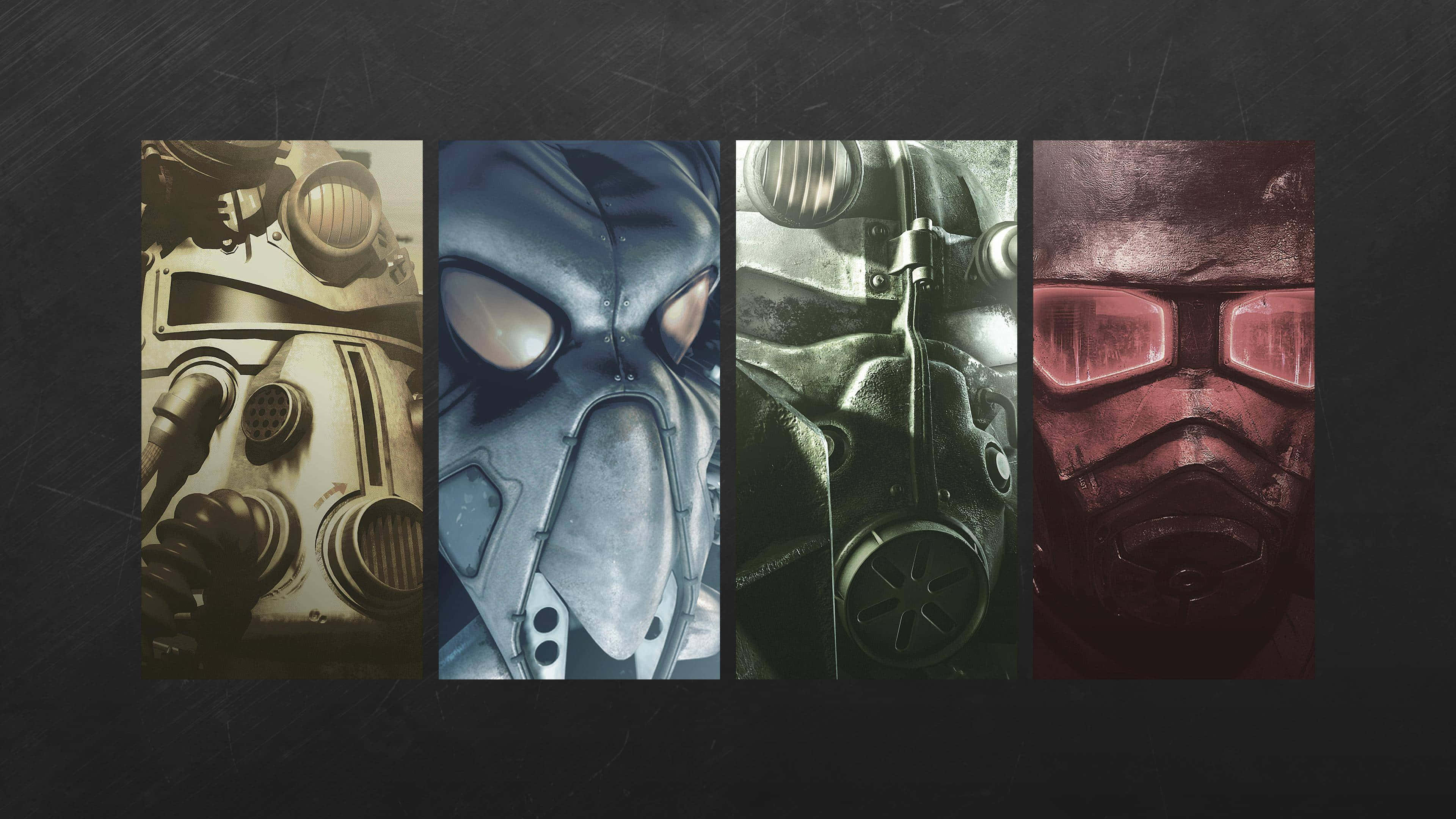 Fallout Enclave, gas masks, gritty tones, 4K Desktop Wallpaper