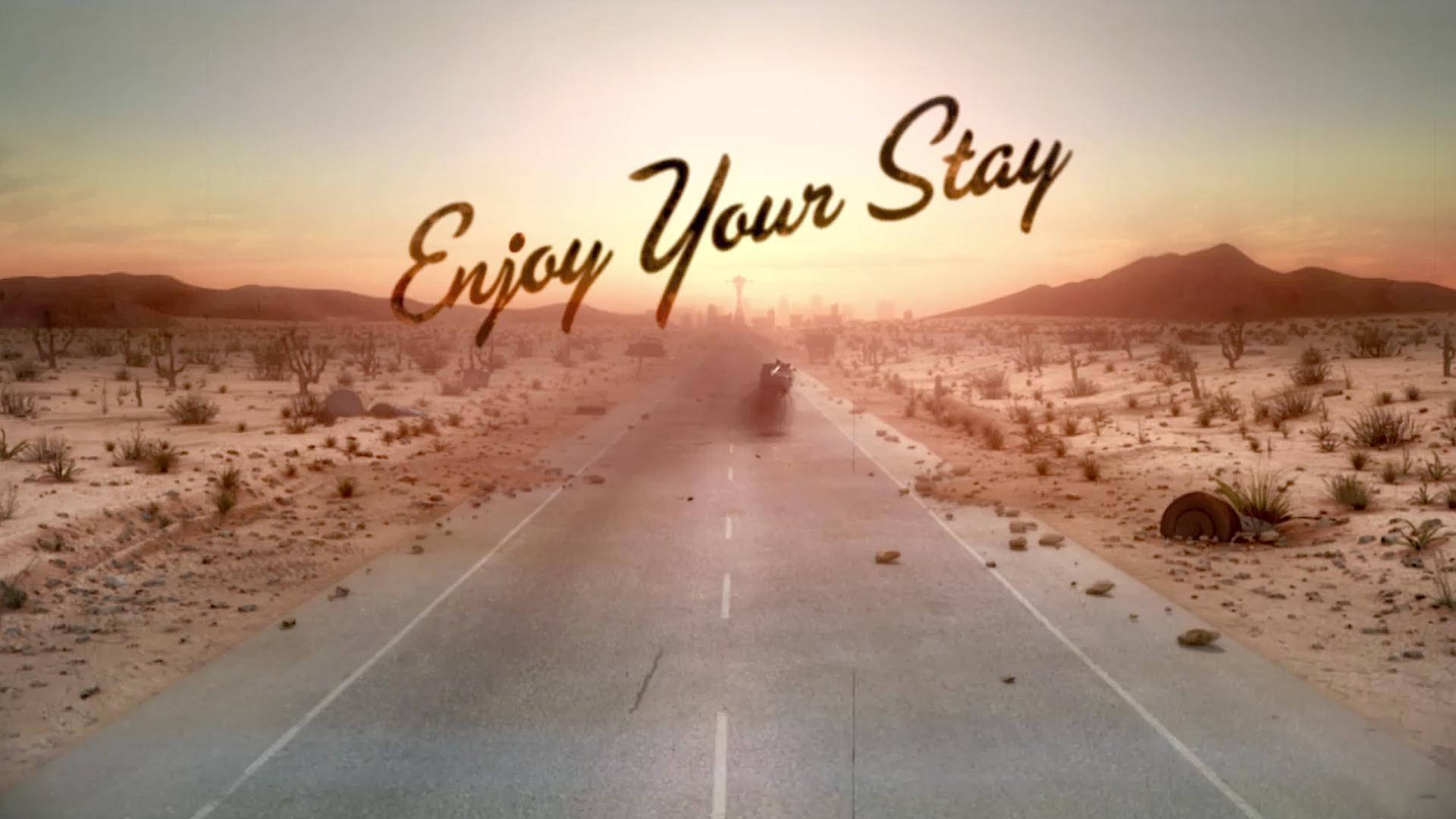 Fallout New Vegas, desert road, motorcycle, Full HD Desktop Wallpaper