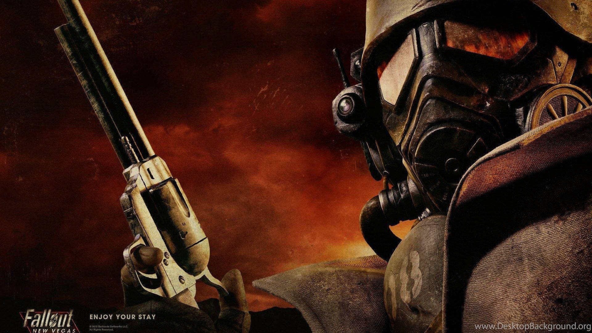 Fallout: New Vegas, the Courier, power armor helmet, Full HD Desktop Wallpaper