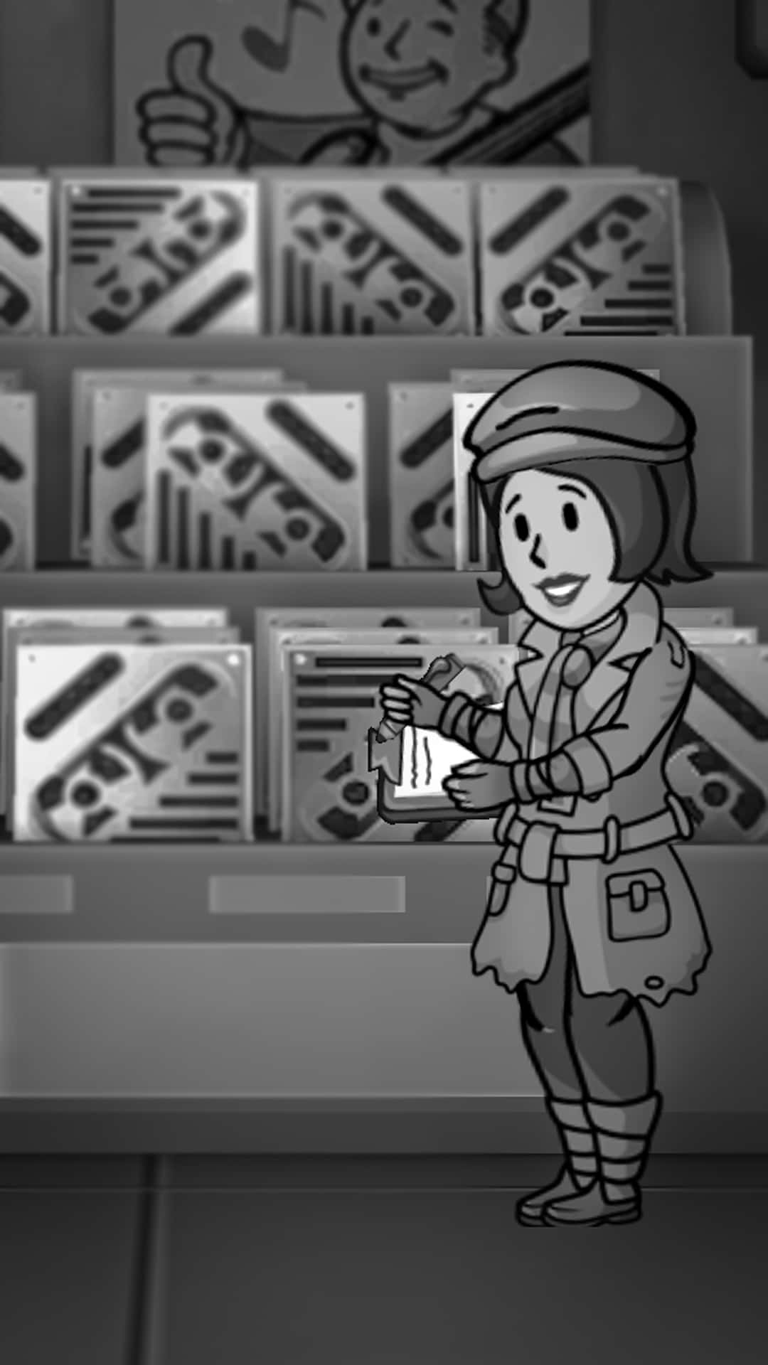 Fallout Shelter, cartoon woman, hat, Full HD Phone Wallpaper