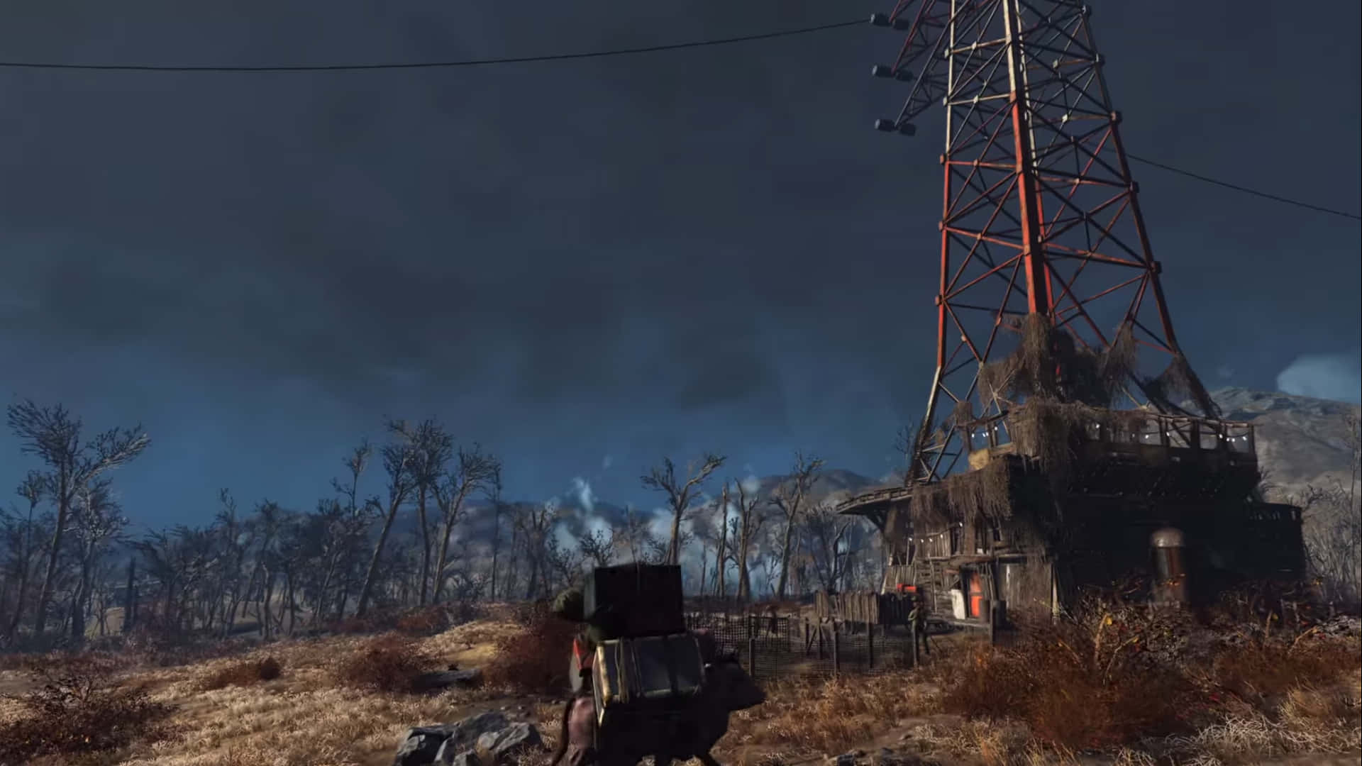 Fallout 4, wasteland, rusted radio tower, Full HD Desktop Wallpaper