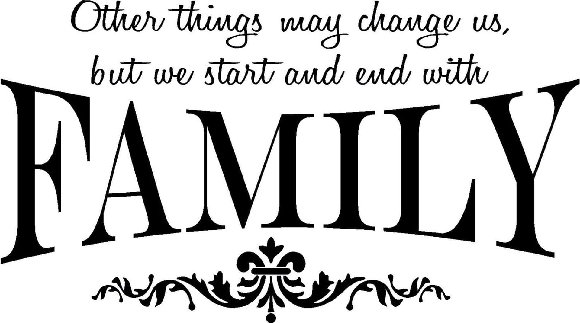 FAMILY, black text, elegant script, Full HD Desktop Wallpaper