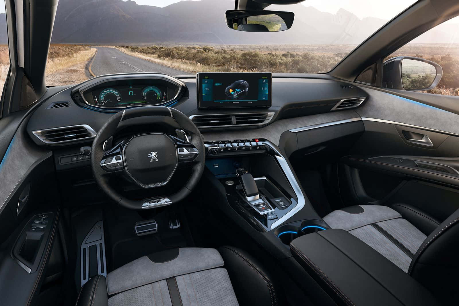 family car, digital dashboard, touchscreen, HD Desktop Wallpaper
