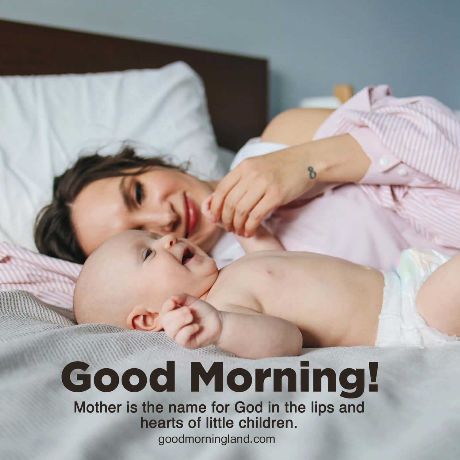 mother, baby, pink pajamas, HD Desktop Wallpaper