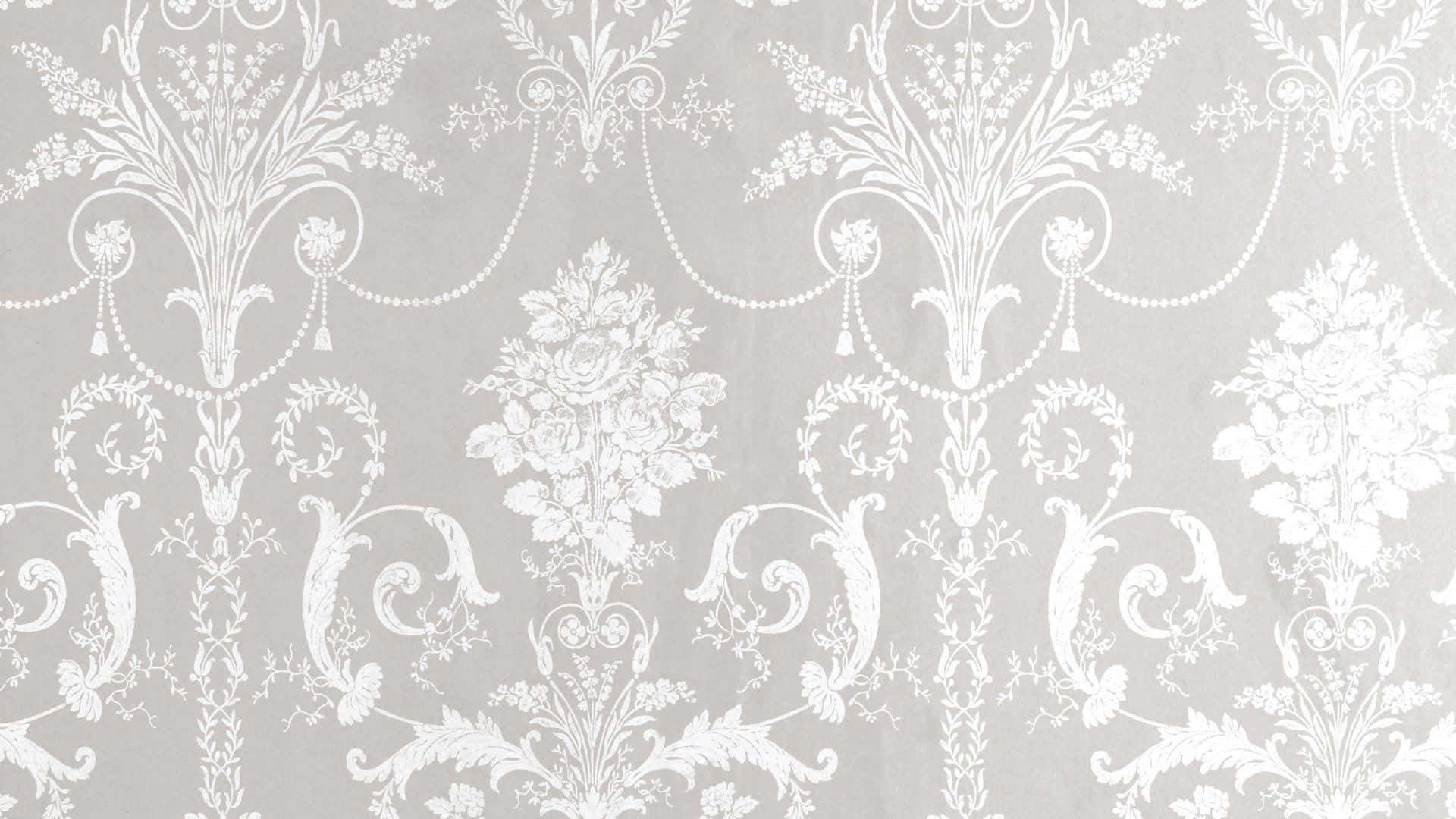 Pattern Desktop, Fancy, white floral, Full HD Desktop Wallpaper