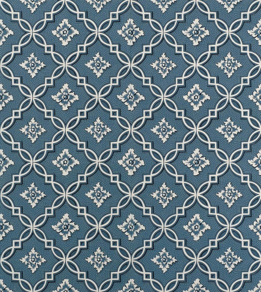 Fancy, white geometric motifs, floral motifs, SD Phone Wallpaper