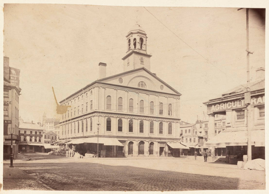 Faneuil Hall, neoclassical building, bell tower, SD Desktop Wallpaper