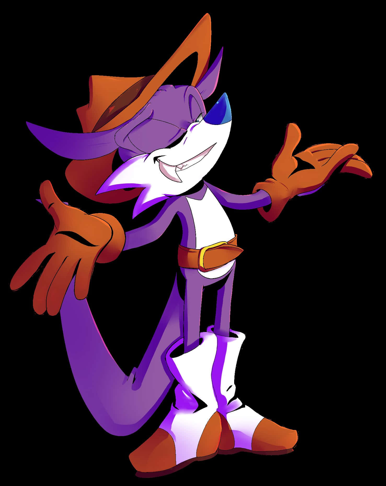 Fang The Sniper, purple fox, cowboy hat, HD Phone Wallpaper