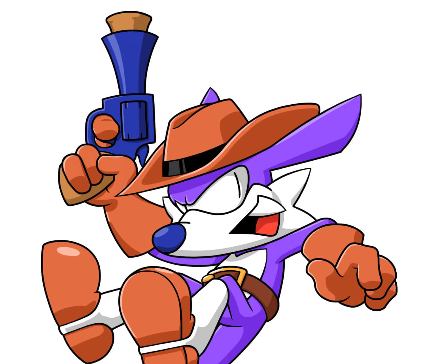 Fang The Sniper, cartoon fox, cowboy hat, HD Desktop Wallpaper