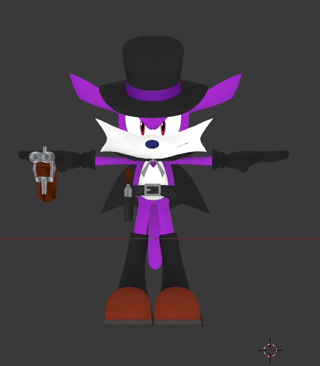 Fang The Sniper, purple anthropomorphic fox, top hat, SD Phone Wallpaper