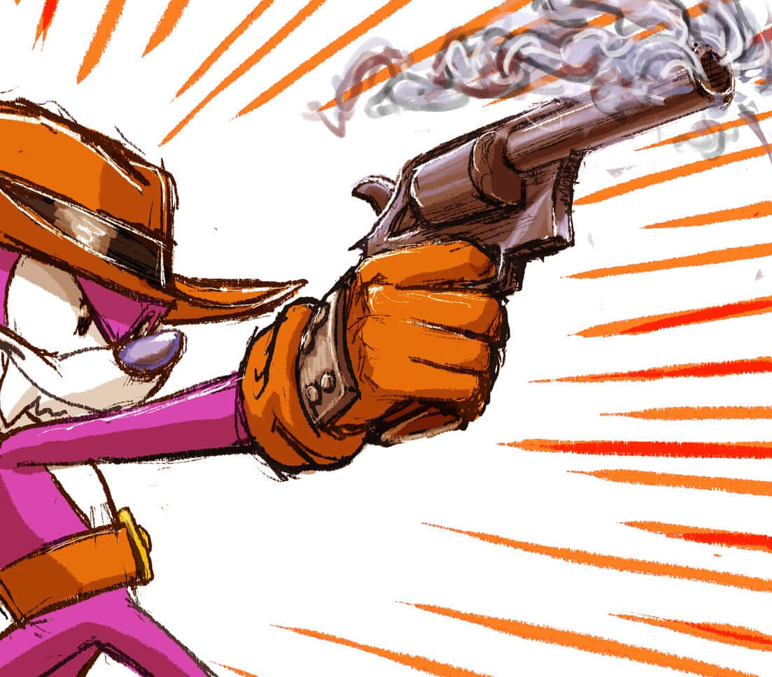 Fang The Sniper, cartoon fox, fedora, SD Desktop Wallpaper