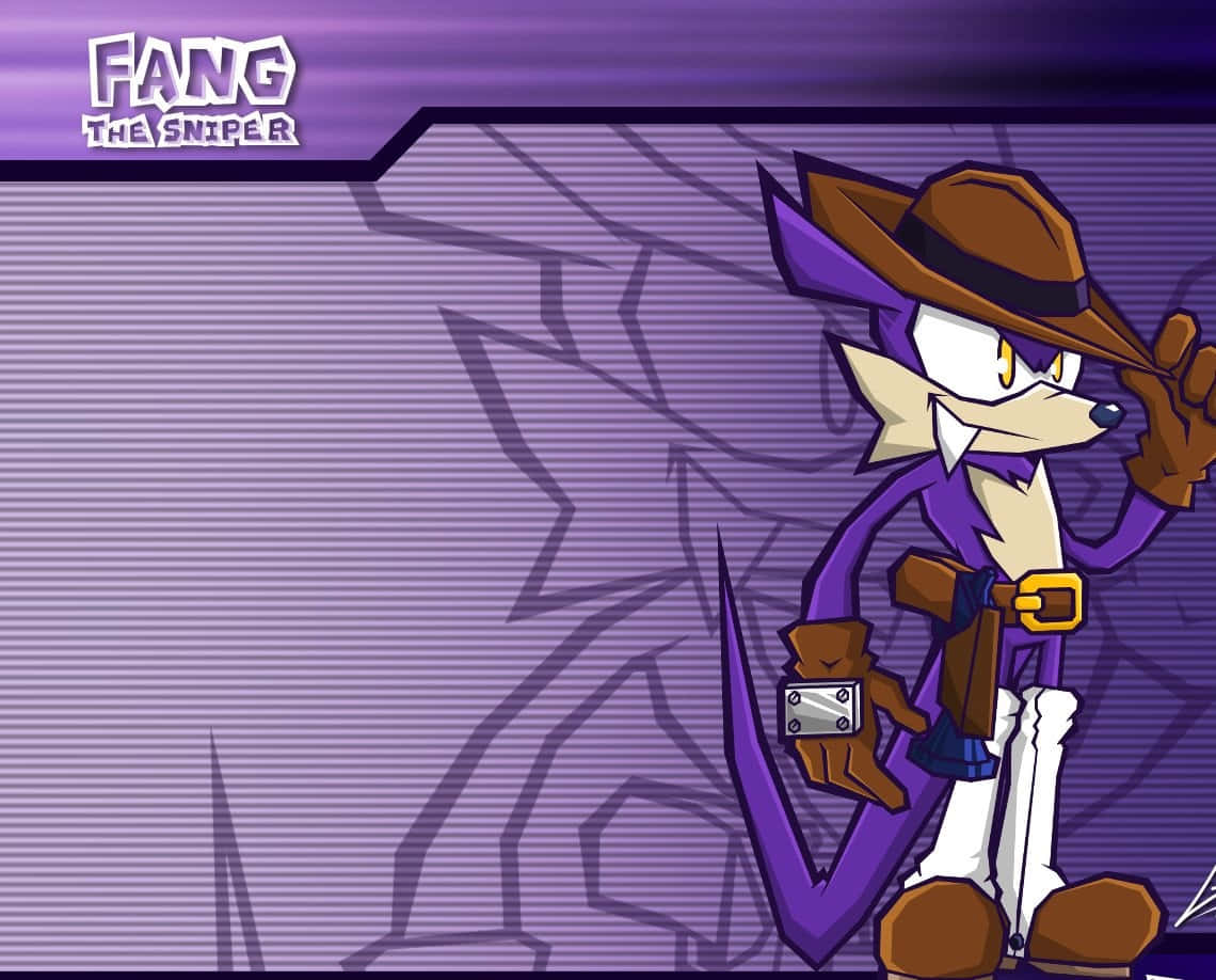 Fang the Sniper, purple anthropomorphic fox, brown hat, SD Desktop Wallpaper