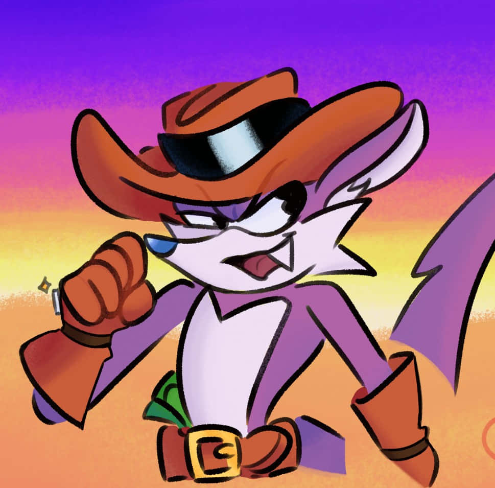 Fang The Sniper, cartoon fox, cowboy hat, SD Desktop Wallpaper