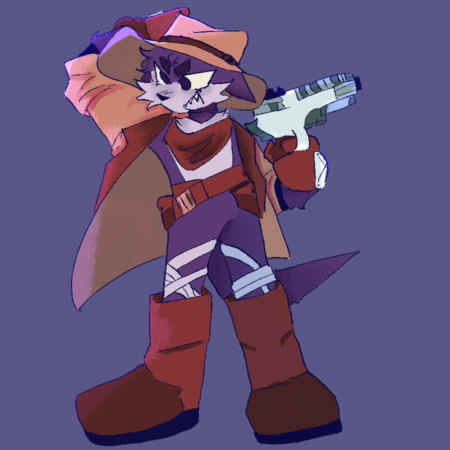 Fang The Sniper, brown coat, hat, SD Desktop Wallpaper