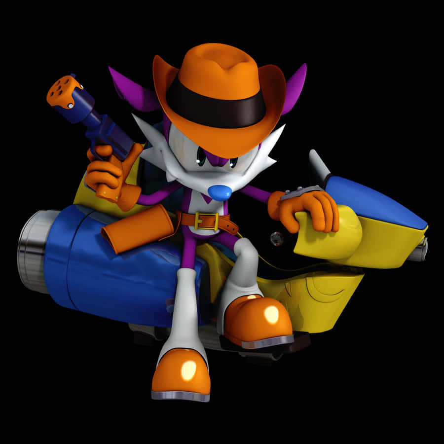 Fang The Sniper, purple fox, orange cowboy hat, SD Desktop Wallpaper