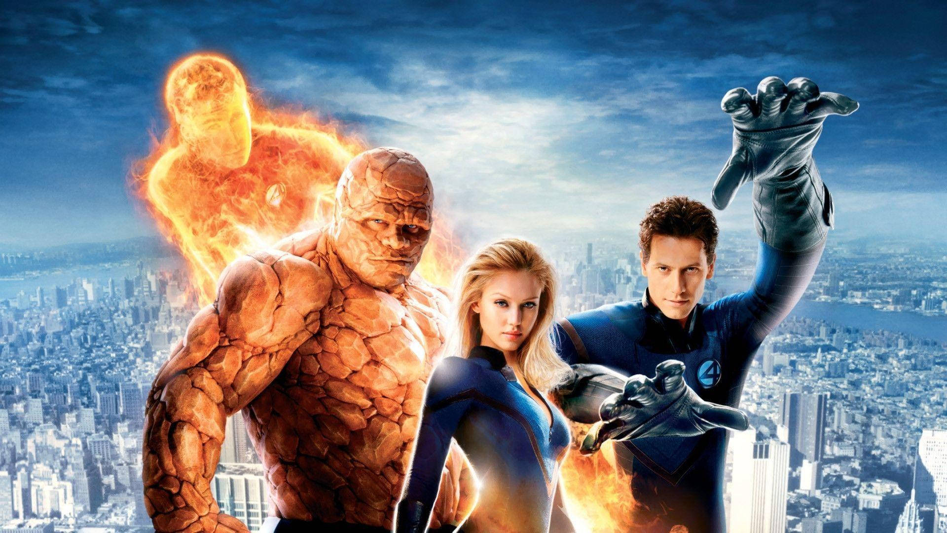 Fantastic Four 2005, superheroes, cityscape, Full HD Desktop Wallpaper
