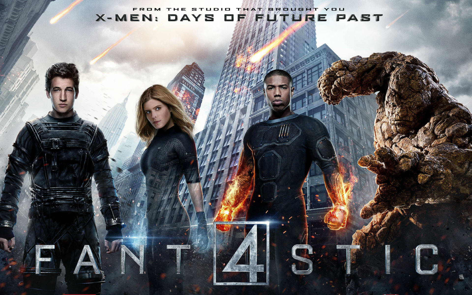 Fantastic Four 2015, movie poster, crumbling cityscape, Full HD Desktop Wallpaper