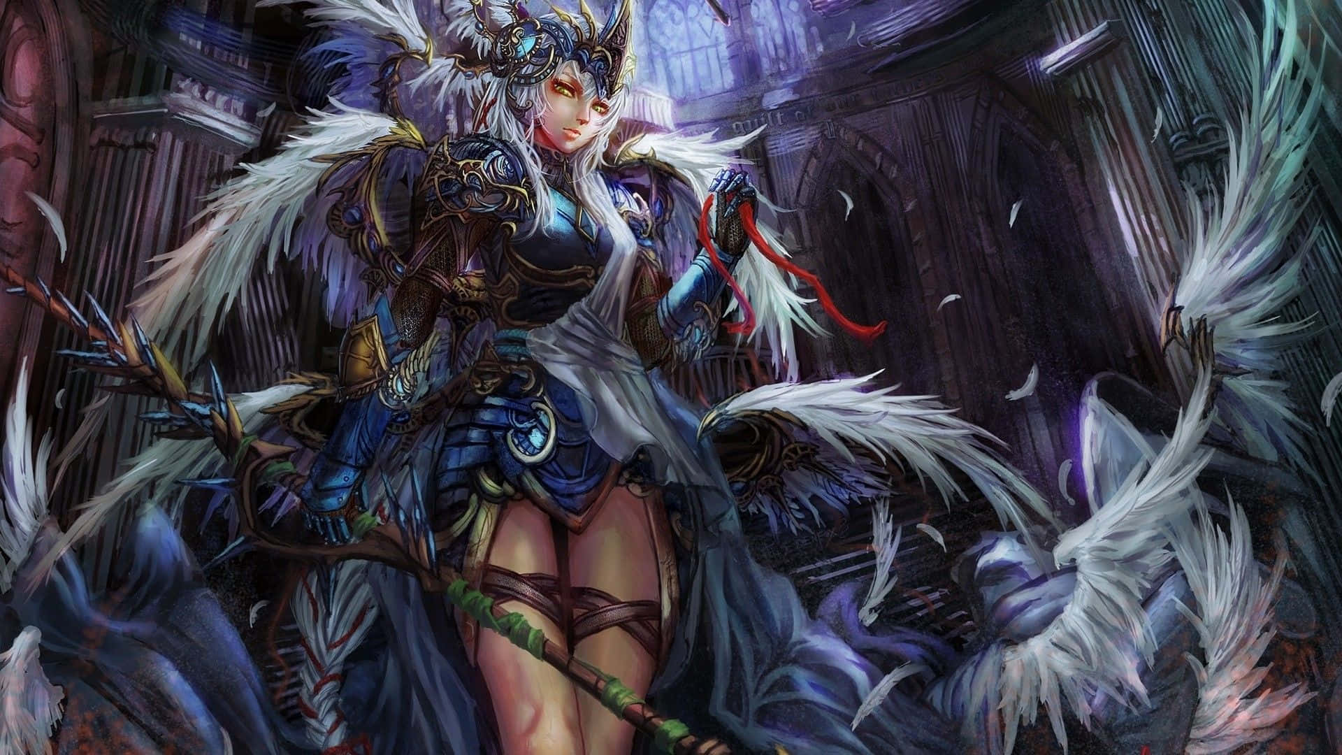 fantasy anime, 1920 x 1080 wallpaper, fantasy warrior woman, Full HD Desktop Wallpaper
