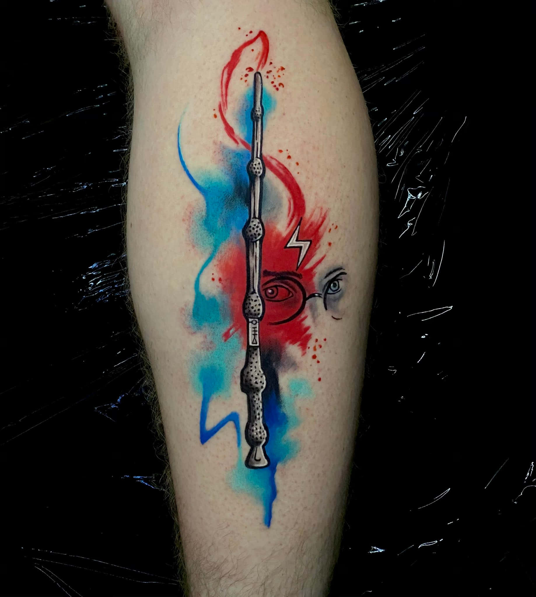 wizardry inspired, watercolor tattoo, wand, Full HD Phone Wallpaper