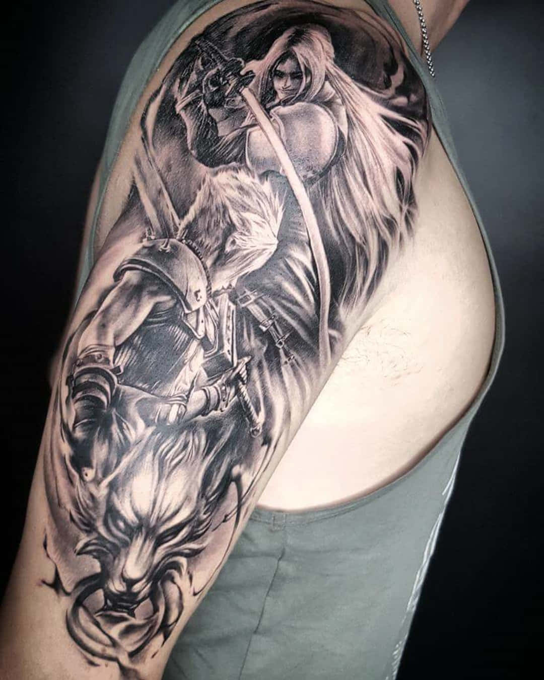 warrior, sorceress, tattoo, HD Phone Wallpaper