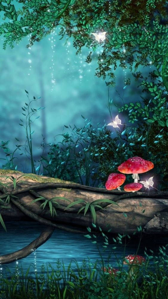 3D Phone, magic forest, swamp, SD Phone Wallpaper