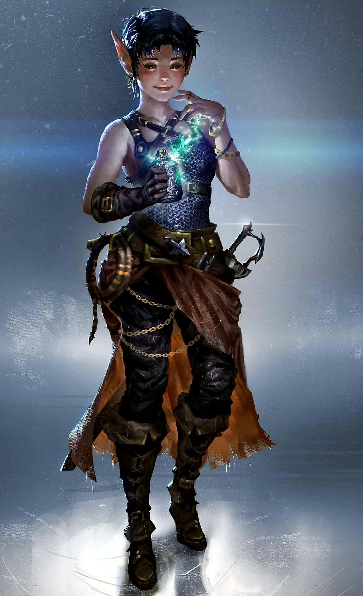 epic fantasy character, mystical sword, elfin warrior, Full HD Phone Wallpaper
