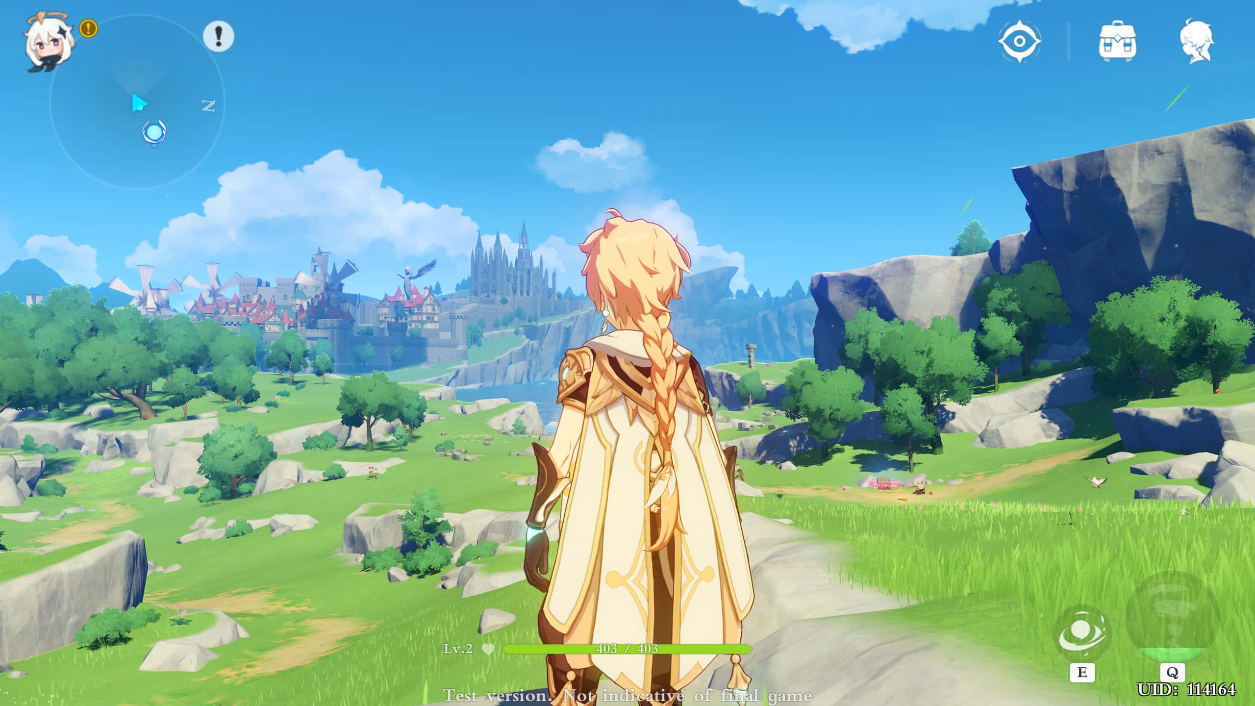 Fantasy Games, blonde-haired character, golden robe, 2K Desktop Wallpaper