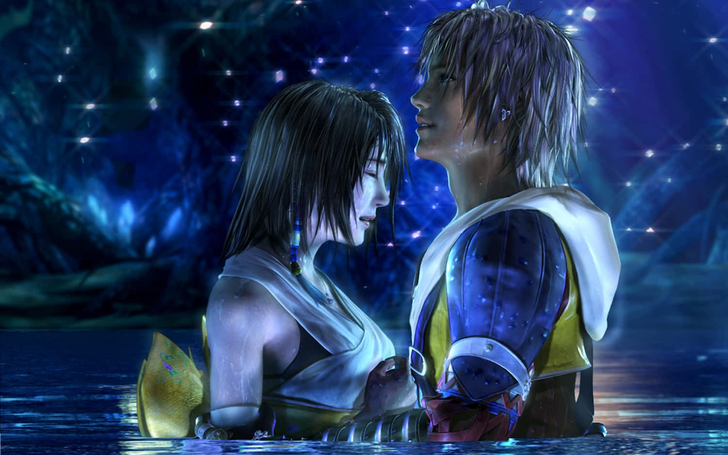 Fantasy Games, anime characters, starlit water, HD Desktop Wallpaper