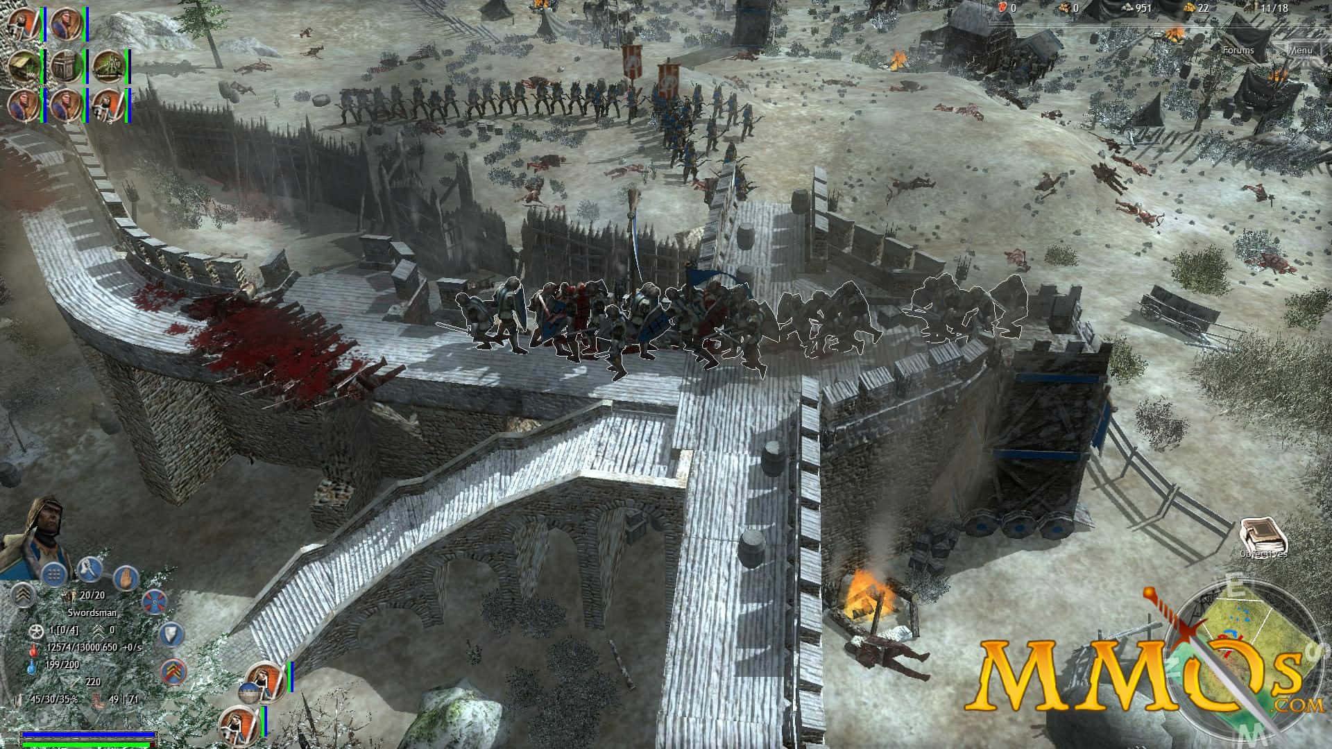 Fantasy Games, medieval siege battle, wooden bridge, Full HD Desktop Wallpaper