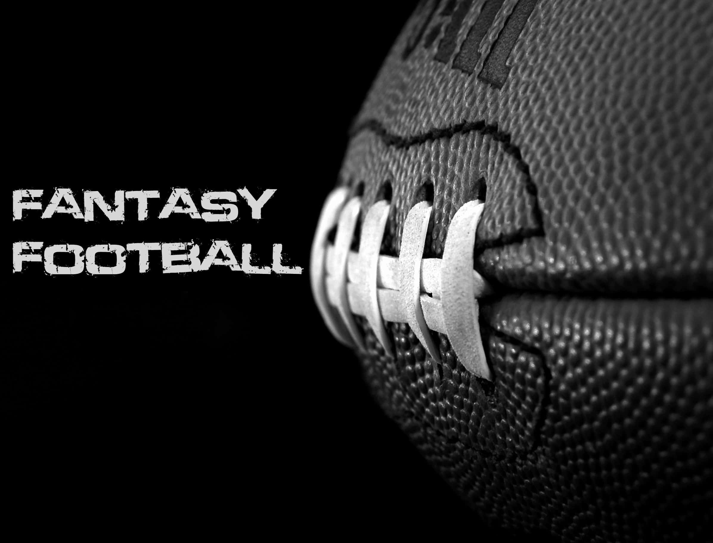 fantasy football, football laces, black background, Full HD Desktop Wallpaper
