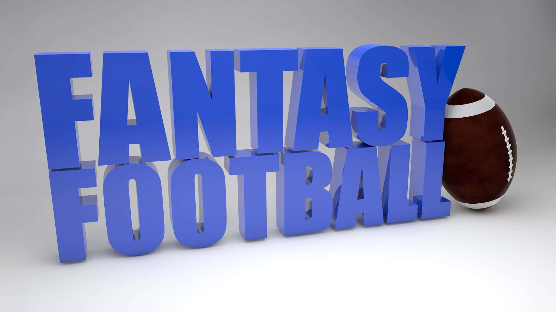 fantasy football, blue, 3d letters, Full HD Desktop Wallpaper