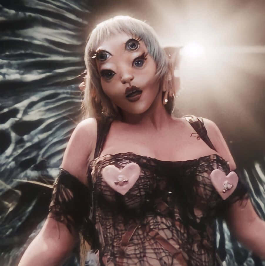 fantasy elf style portrait, pale blonde hair, multiple eyes on their face, SD Phone Wallpaper