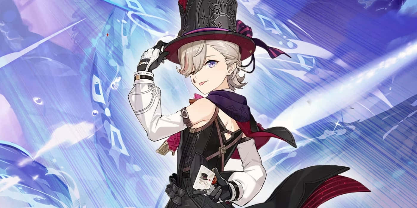 magician character, silver hair, top hat, HD Desktop Wallpaper
