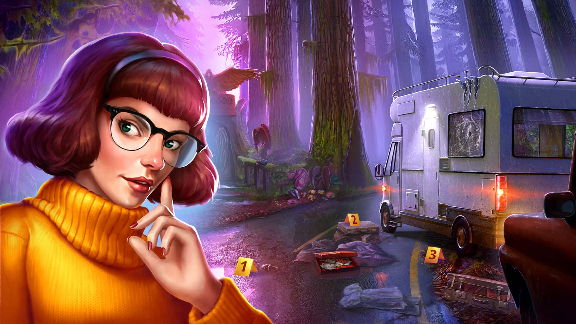 Fantasy World, yellow turtleneck, glasses, Full HD Desktop Wallpaper