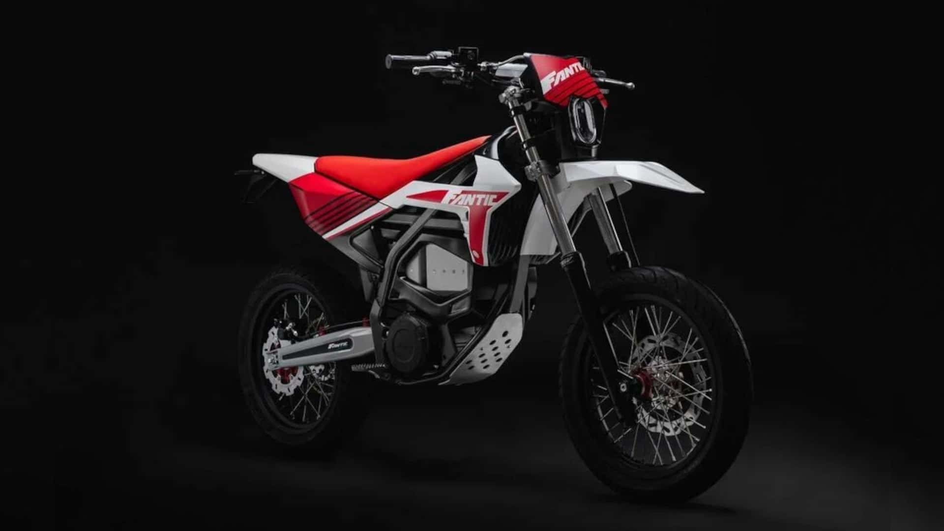 Fantic, red and white, dirt bike, Full HD Desktop Wallpaper