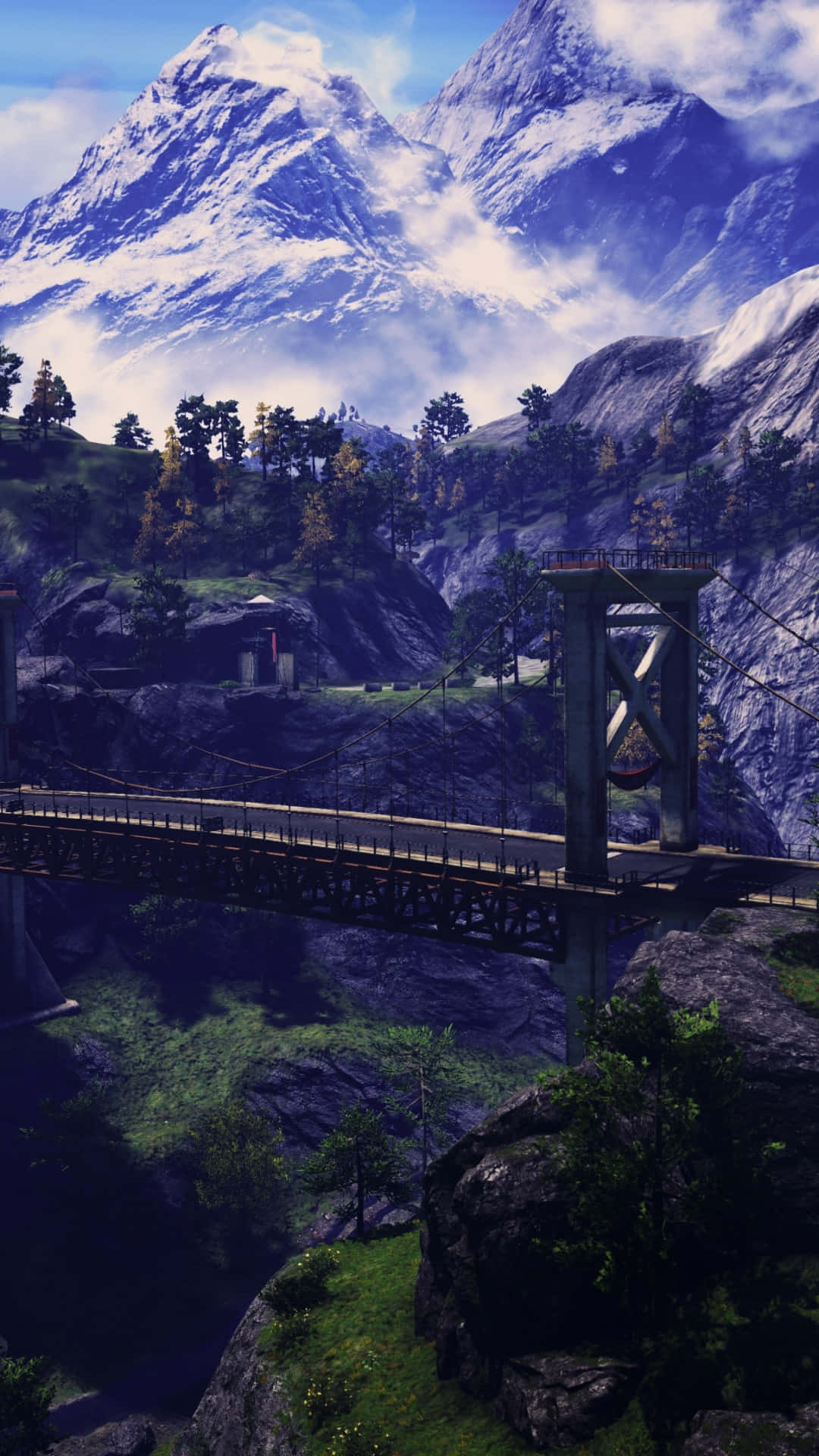 Far Cry 4, mountain, suspension bridge, Full HD Phone Wallpaper